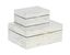 Elegant Coastal White Mother of Pearl Rectangular Keepsake Box Set