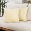 Butter Milk Beige Corduroy Stripe Euro Pillow Covers Set