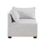 Gray Foam Fill Modular Corner Sofa with Tapered Legs