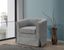 Tucker 28" Steel Gray Woven Fabric Swivel Barrel Accent Chair