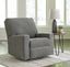 Graphite Gray Polyester Manual Recliner Chair