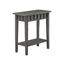 Classic Accents Wirebrush Dark Gray Square End Table with Shelf