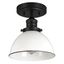 Savannah Matte Black and White Farmhouse Ceiling Light