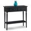 Swan Black Coastal Wood Sofa Console with Storage