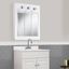 Concord 24-Inch White Gloss Wood Medicine Cabinet with Mirror and Lights