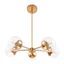 Satin Gold 5-Light Chandelier with Seedy Glass Shades