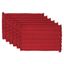 Tango Red Variegated Fringe Fabric Placemats, 13x19, Set of 6