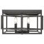 Matte Black Iron Interlocked 16" Flush Mount Light Fixture