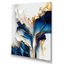 Abstract Geode Blue and Gold Canvas Wall Art 16 x 32