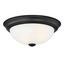 Matte Black Glass 11.25" Flush Mount Ceiling Light