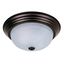 Classic Alabaster Glass & Bronze 13'' Flush Mount Ceiling Light