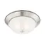 Brushed Nickel 13.25" Flush Mount Ceiling Light with Etched Glass