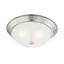 Satin Platinum 15'' Flush Mount Ceiling Light with Etched Glass