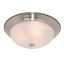 15" Satin Platinum Glass Flush Mount Ceiling Light