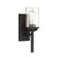 Jedrek Transitional Black Steel Dimmable Wall Sconce