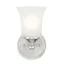 Transitional Flared Frosted Glass & Brushed Nickel Sconce, 9.5" Height