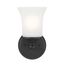 Matte Black Frosted Glass Dimmable Wall Sconce