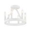 Modern Carousel 12" White Drum Semi-Flush Ceiling Light