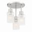 Cedar Lane 11" Brushed Nickel Semi-Flush Ceiling Light with Glass Accents