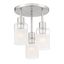 Cedar Lane 11" Brushed Nickel Semi-Flush Ceiling Light with Glass Accents