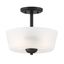 Malone 12" Matte Black Transitional Drum Ceiling Light