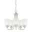 Malone 20" Brushed Nickel 5-Light Chandelier