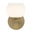 Moon Breeze 7" Brushed Gold Globe Sconce with Etched Opal Shade