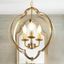 Contemporary Classic 3-Light Brass Pendant with Black Finish