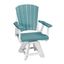 Aruba Blue and White Swivel Outdoor Dining Chair