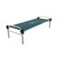 Green Adjustable Height Portable Camping Cot with Steel Frame