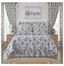 Navy Floral Reversible Cotton Queen Quilt