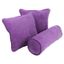 Ultra Violet Microsuede Square and Bolster Pillow Set