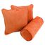 Tangerine Dream Double-Corded Microsuede Throw Pillow Set with Inserts