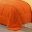 Queen Reversible Orange/Yellow Down Alternative Microfiber Comforter Set