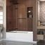 DreamLine Aqua Ultra 48" x 58" Frameless Hinged Tub Door in Satin Black