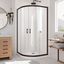 Prime 38" x 74.75" Semi-Frameless Clear Glass Sliding Shower Enclosure