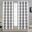 Gray Buffalo Check Blackout Grommet Window Panels, 52" x 63"