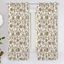 Taupe Linen Floral Blackout Grommet Curtains, 52" x 63"