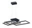 Traverse Geometric Black Aluminum LED Pendant, 23.5" Wide