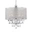 Chrome Mini Crystal Candle Drum Chandelier, 22"