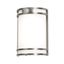 Elston Silver and Black Dimmable LED Wall Sconce