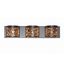 Inca Bronze 3-Light Vanity Wall Sconce with Cognac Glass