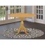 Dublin Round Oak Extendable Dining Table with Pedestal Base, 42"