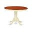 42" Round Buttermilk and Cherry Wood Dining Table