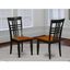 Logan Black & Cherry Finish Solid Wood Slat Dining Chairs Set of 2