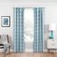 Teal Bohemian Ikat Blackout Polyester Rod Pocket Curtains