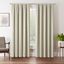 Stone Polyester Room-Darkening Rod Pocket Curtain Panel, 52 x 63 Inch