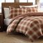 Twin Red Plaid Cotton Bedspread Cover Set