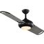 Edisto Black 54" Indoor/Outdoor Ceiling Fan with LED Light