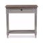 Edouard Two-Tone Weathered Oak & Light Grey Console Table with Drawer